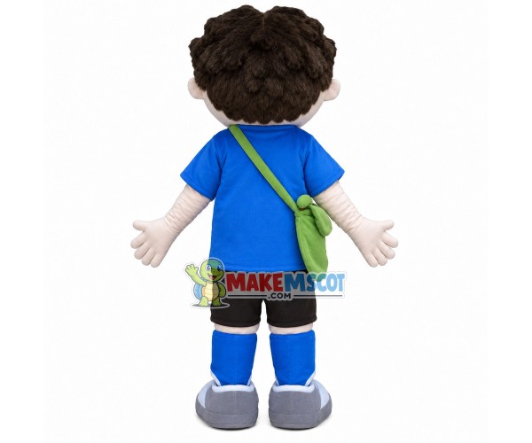 Positive Boy Student Mascot Costume