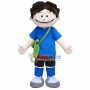 Positive Boy Student Mascot Costume