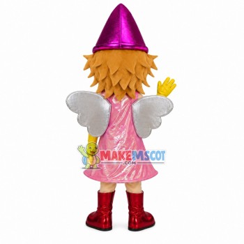 Gorgeous Fairy With Blond Hair Mascot Costume Gorgeous Fairy With Blond Hair Mascot Costume