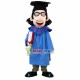 Graduate Doctoral Student Holding Dictionary Mascot Costume Graduate Doctoral Student Holding Dictionary Mascot Costume