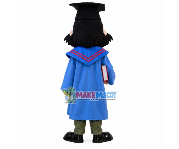 Graduate Doctoral Student Holding Dictionary Mascot Costume Graduate Doctoral Student Holding Dictionary Mascot Costume