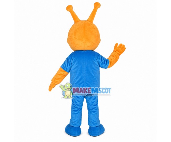 Orange Alien Monocular Mascot Costume Orange Alien Monocular Mascot Costume