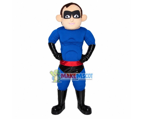 Robust Thief With Blindfold Mascot Costume Robust Thief With Blindfold Mascot Costume
