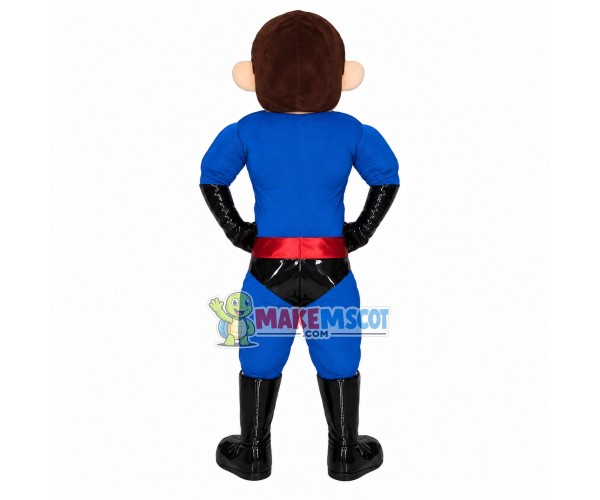 Robust Thief With Blindfold Mascot Costume Robust Thief With Blindfold Mascot Costume