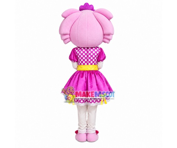 Cute Girl With Violent Short Hair Mascot Costume Cute Girl With Violent Short Hair Mascot Costume