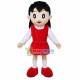 Quiet Girl In The Red Dress Mascot Costume Quiet Girl In The Red Dress Mascot Costume
