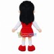 Quiet Girl In The Red Dress Mascot Costume Quiet Girl In The Red Dress Mascot Costume