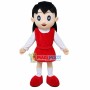 Quiet Girl In The Red Dress Mascot Costume