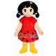 Cute Girl With Colored Hairpins Mascot Costume Cute Girl With Colored Hairpins Mascot Costume