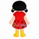 Cute Girl With Colored Hairpins Mascot Costume Cute Girl With Colored Hairpins Mascot Costume