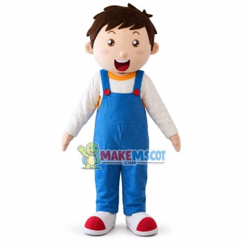 Sunny Positive Young Pioneer Mascot Costume Sunny Positive Young Pioneer Mascot Costume