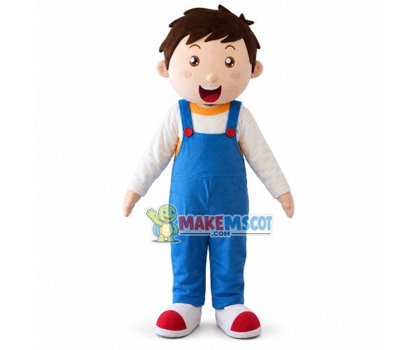 Sunny Positive Young Pioneer Mascot Costume Sunny Positive Young Pioneer Mascot Costume