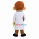 The Surgeon With Blue Glasses Mascot Costume The Surgeon With Blue Glasses Mascot Costume
