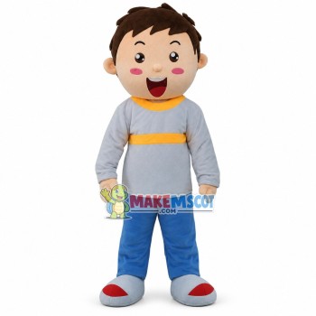 The Playful Little Boy Mascot Costume The Playful Little Boy Mascot Costume