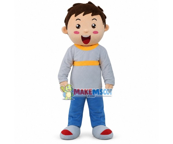 The Playful Little Boy Mascot Costume The Playful Little Boy Mascot Costume