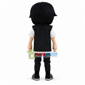 Handsome Boy Wearing Fashion Suit Mascot Costume Handsome Boy Wearing Fashion Suit Mascot Costume