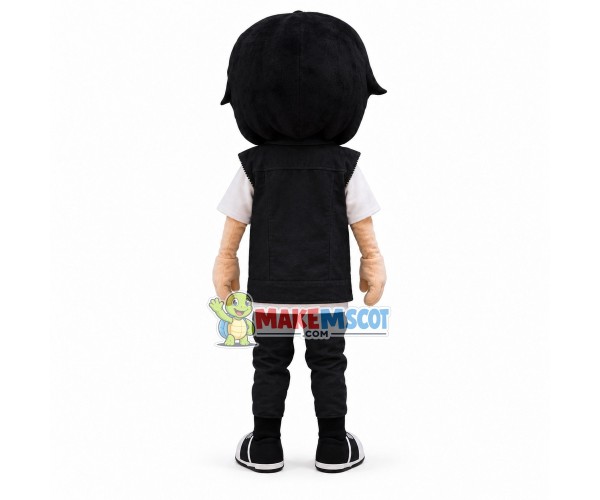 Handsome Boy Wearing Fashion Suit Mascot Costume Handsome Boy Wearing Fashion Suit Mascot Costume