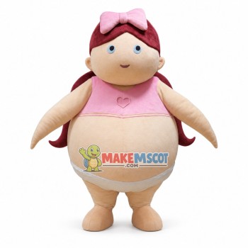 Overweight Obese Girl Mascot Costume