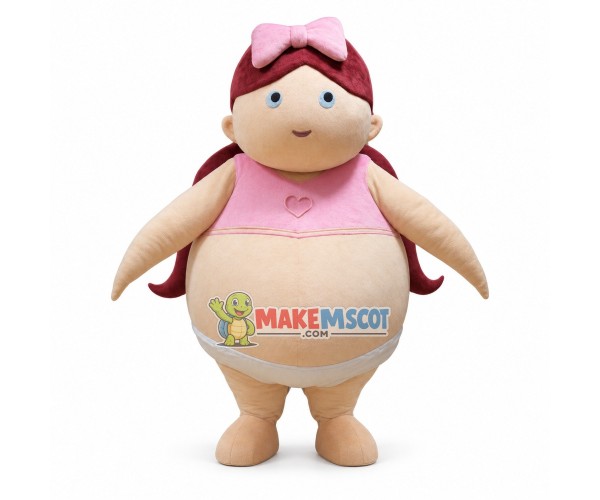Overweight Obese Girl Mascot Costume Overweight Obese Girl Mascot Costume