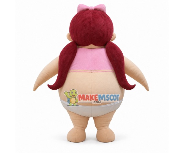 Overweight Obese Girl Mascot Costume Overweight Obese Girl Mascot Costume