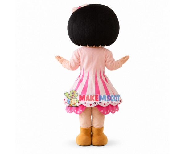 Lovely Short Haired Girl Mascot Costume Lovely Short Haired Girl Mascot Costume