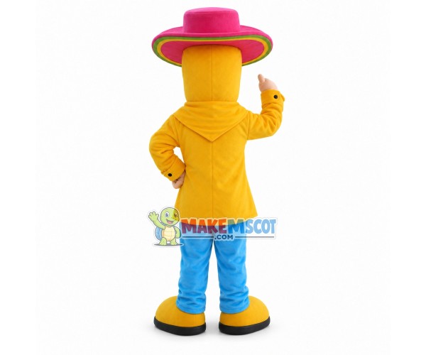 Country Girl With Straw Hat Mascot Costume