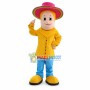 Country Girl With Straw Hat Mascot Costume