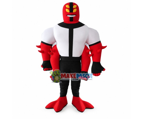 Wild Muscle Hunk Four Arms Mascot Costume Wild Muscle Hunk Four Arms Mascot Costume