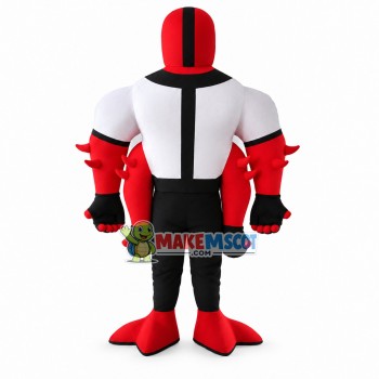 Wild Muscle Hunk Four Arms Mascot Costume