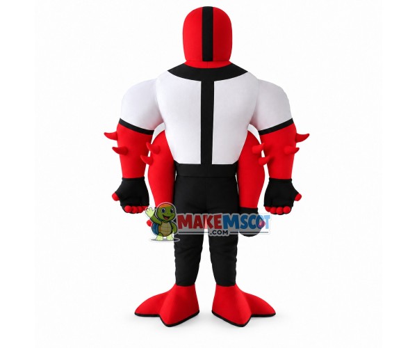 Wild Muscle Hunk Four Arms Mascot Costume Wild Muscle Hunk Four Arms Mascot Costume