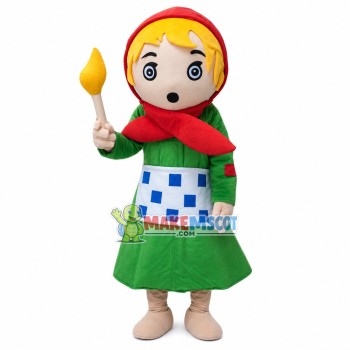 Poor Little Girl Lighting Match Mascot Costume