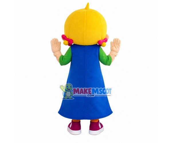 Beautiful Girl Wearing Cute Headgear Mascot Costume Beautiful Girl Wearing Cute Headgear Mascot Costume