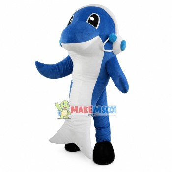 Professional Customer Service Dolphin Mascot Costume