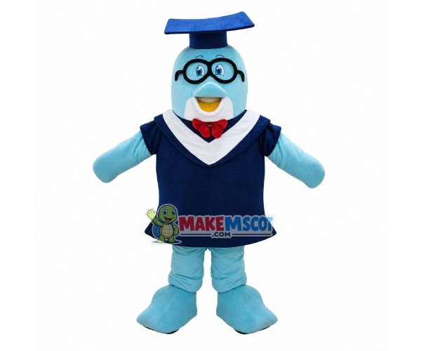 Knowledgeable Doctor Dolphin Mascot Costume Knowledgeable Doctor Dolphin Mascot Costume
