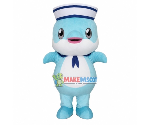 Captain Dolphin of Yacht Club Mascot Costume Captain Dolphin of Yacht Club Mascot Costume