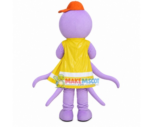 Innocent Little Violet Octopus Mascot Costume