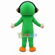 Green Aviator Penguin Mascot Costume