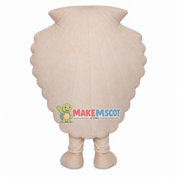 Closed Cartoon Scallop Mascot Costume Closed Cartoon Scallop Mascot Costume