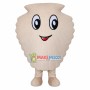 Closed Cartoon Scallop Mascot Costume