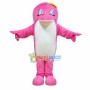 Bright Pink Dolphin Sister Mascot Costume