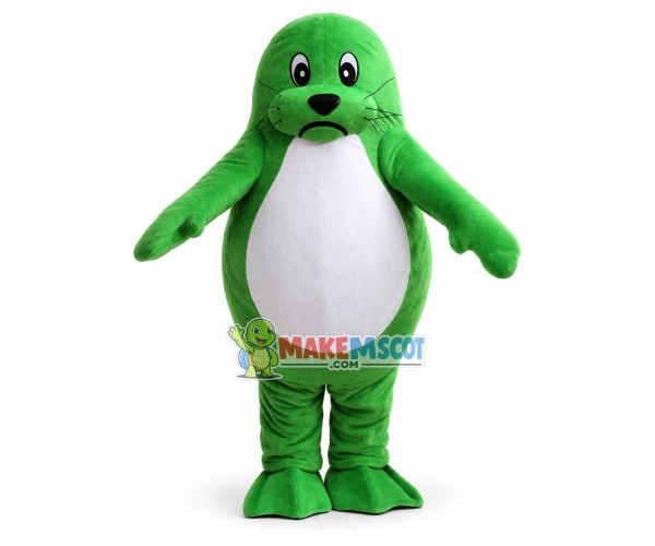 The Lost Green Little Sea Lion Mascot Costume