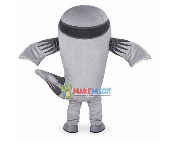 Gray Sea Lion With Smile Face Mascot Costume Gray Sea Lion With Smile Face Mascot Costume