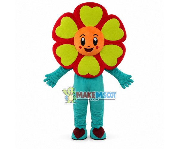 Brilliant Colored Flower Mascot Costume Brilliant Colored Flower Mascot Costume