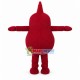 Dark Red Doll With Horn Mascot Costume Dark Red Doll With Horn Mascot Costume