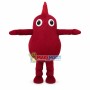 Dark Red Doll With Horn Mascot Costume