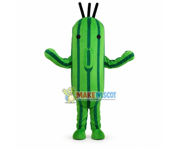Thriving Long Cactus Mascot Costume Thriving Long Cactus Mascot Costume