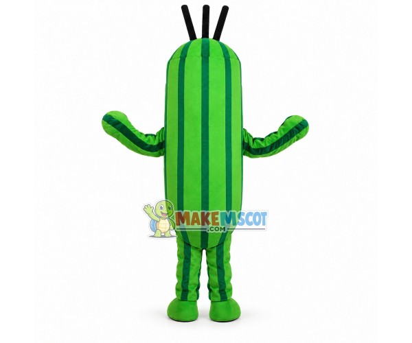 Thriving Long Cactus Mascot Costume Thriving Long Cactus Mascot Costume