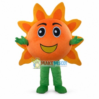 Cartoon Orange Sun Flower Mascot Costume