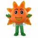 Cartoon Orange Sun Flower Mascot Costume Cartoon Orange Sun Flower Mascot Costume