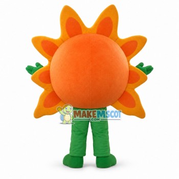 Cartoon Orange Sun Flower Mascot Costume Cartoon Orange Sun Flower Mascot Costume